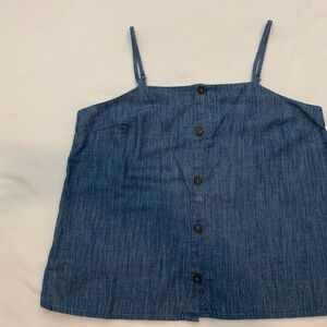Old Navy: Blue Denim Button-Up Tank Top look